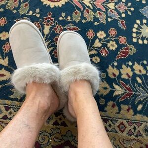 Restoration Hardware Cream Fur Men's Loafers
